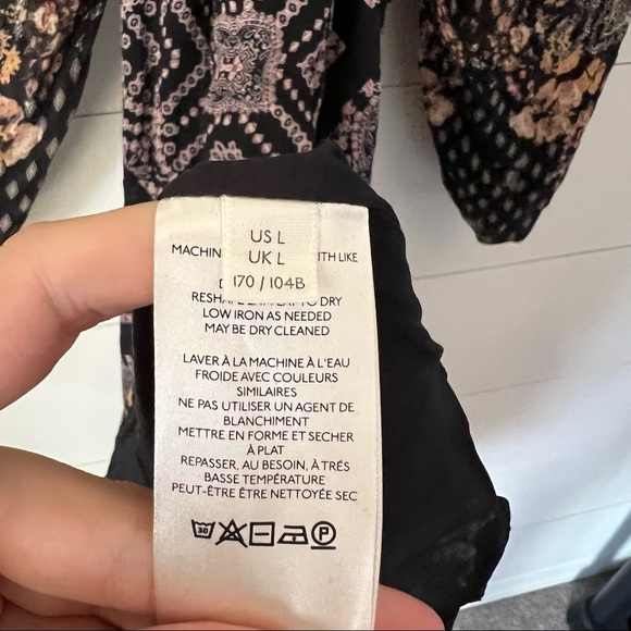 Free People Seven Wonders Black and Pink Floral Mini Dress - Picture 10 of 11